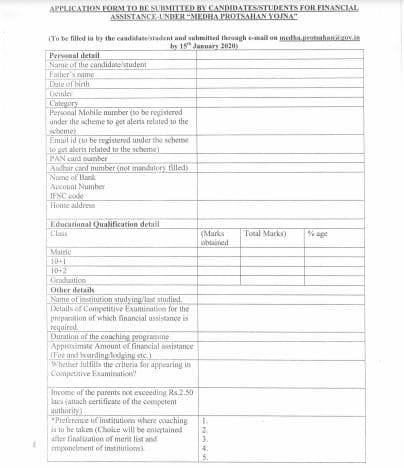 HP Medha Protsahan Yojana 2023 Online form