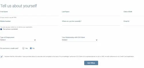 आईसीआईसीआई बैंक क्रेडिट कार्ड के लिए ऑनलाइन अप्लाई कैसे करें With In 2 Minut