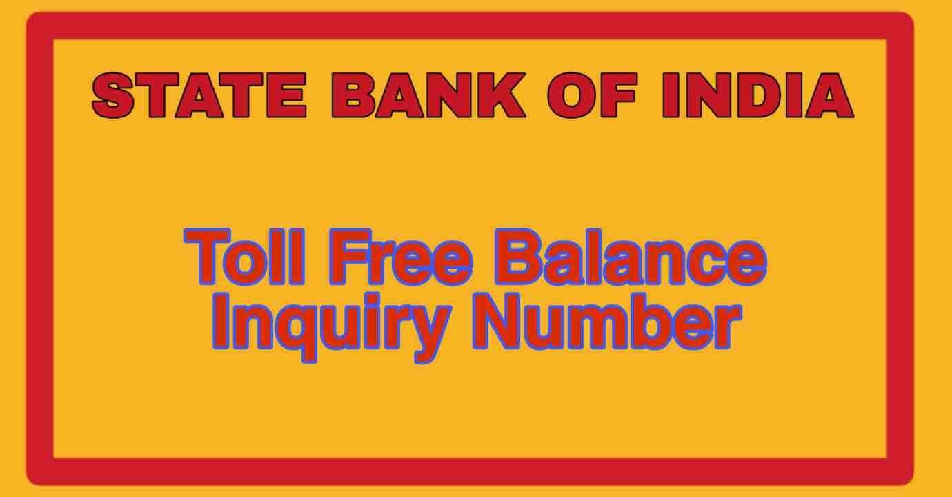 STATE BANK OF INDIA TOLL FREE NUMBER