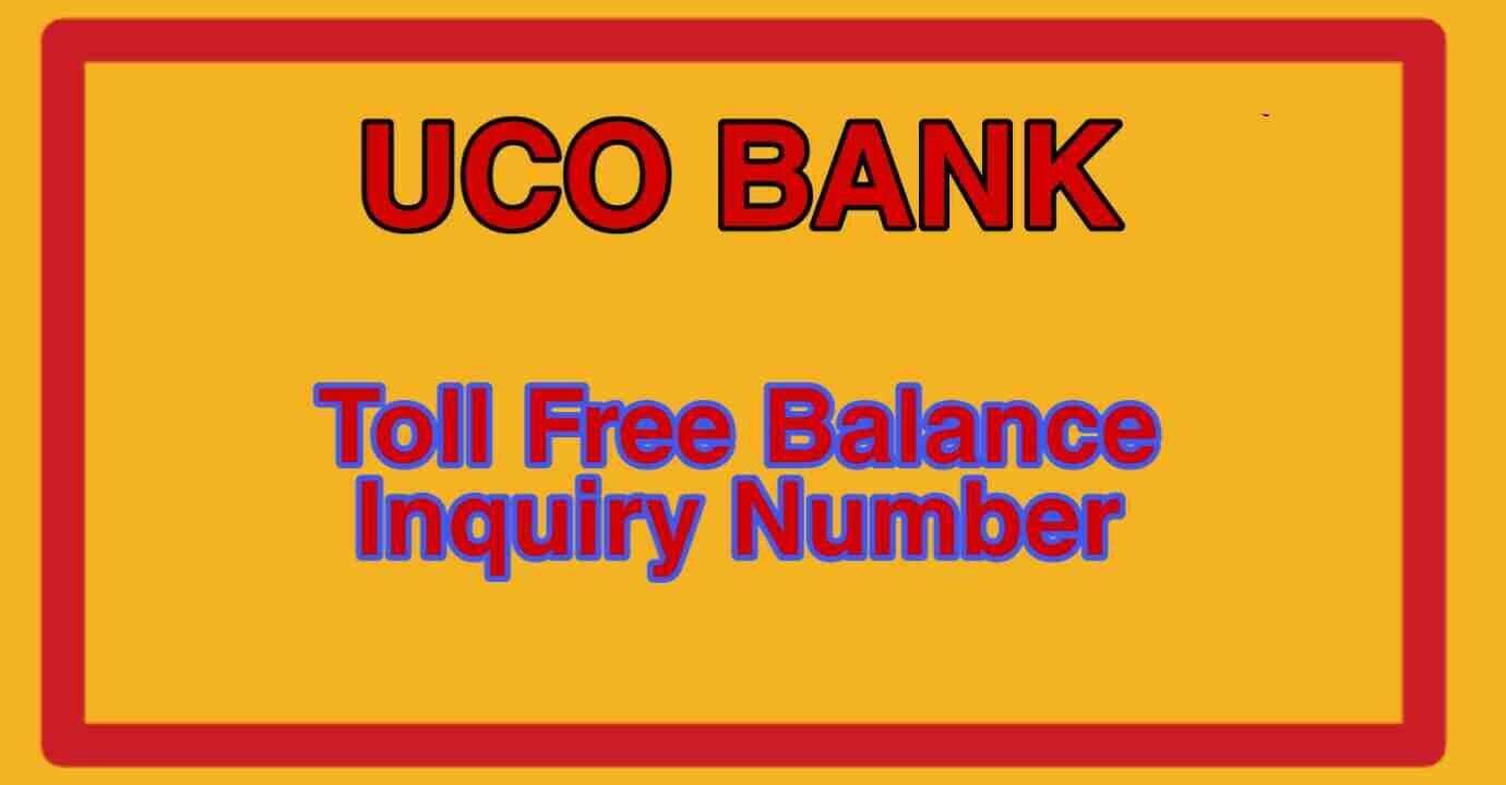 uco bank toll free number