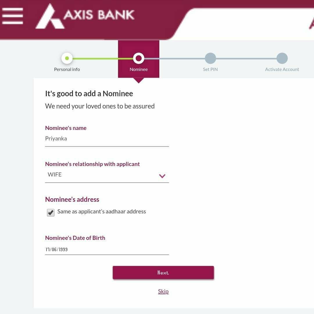 Axis Bank Asap Account Opening Online in Hindi