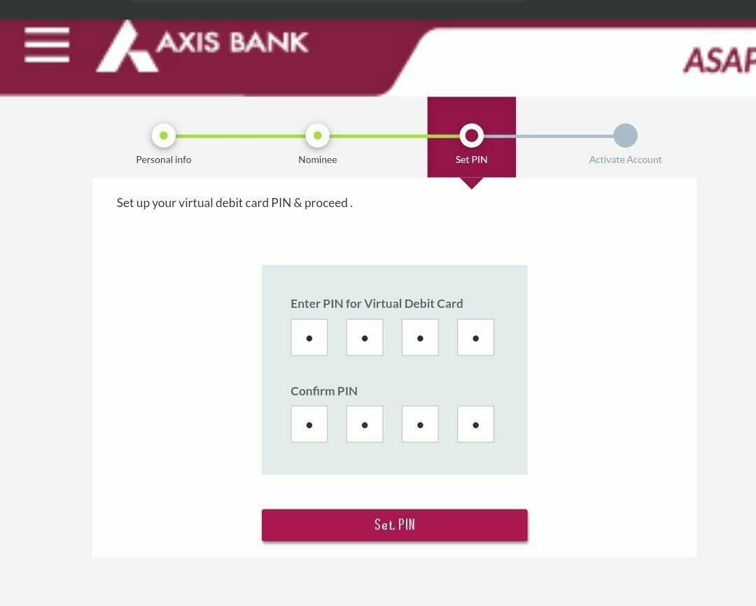 Axis Bank Asap Account Opening Online in Hindi