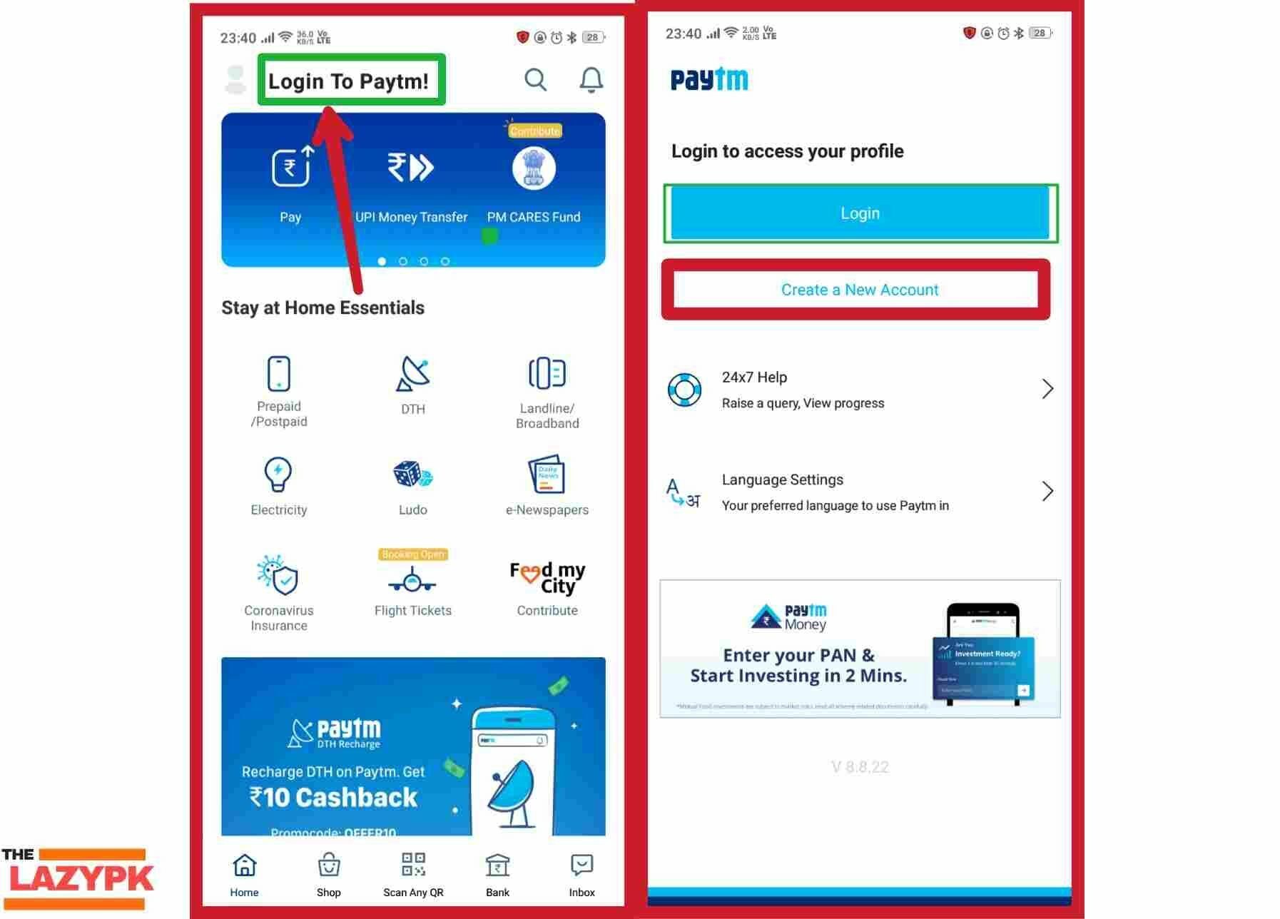 Mobile Se Paytm Account Kaise Banaye पेटीएम एकाउंट बनाने  की Step by Step जानकारी