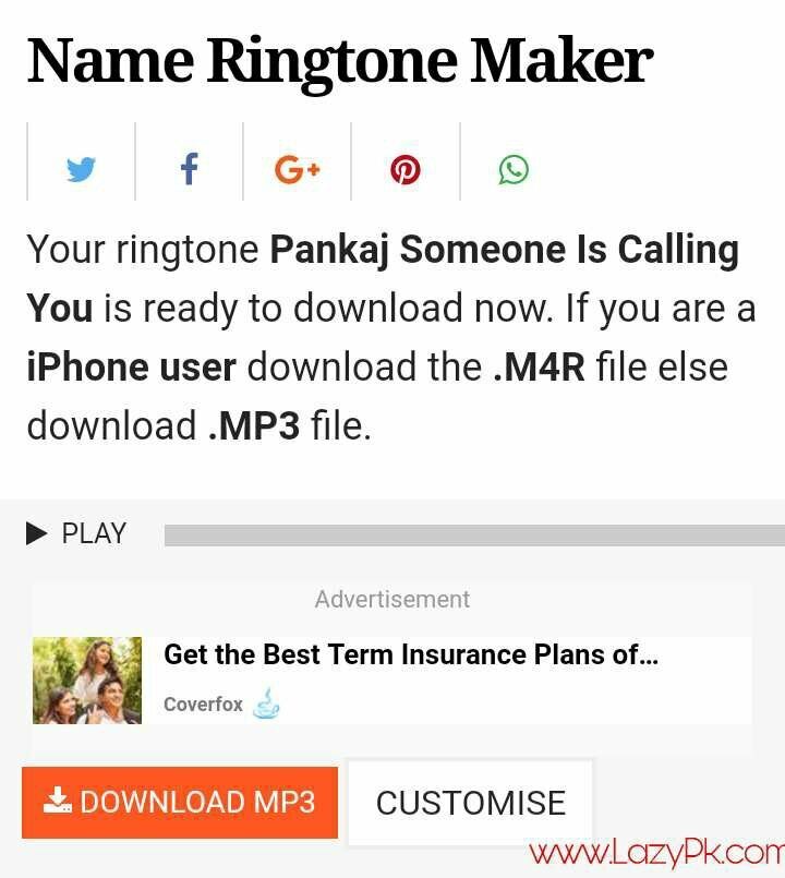 Name Ringtone Maker के बारे में तो आप सभी ने सुना ही होगा , Name Ringtone Maker एक एप्पलीकेशन है जिसकी मदद से हम Apne Naam Ki Ringtone Bana सकते है ।