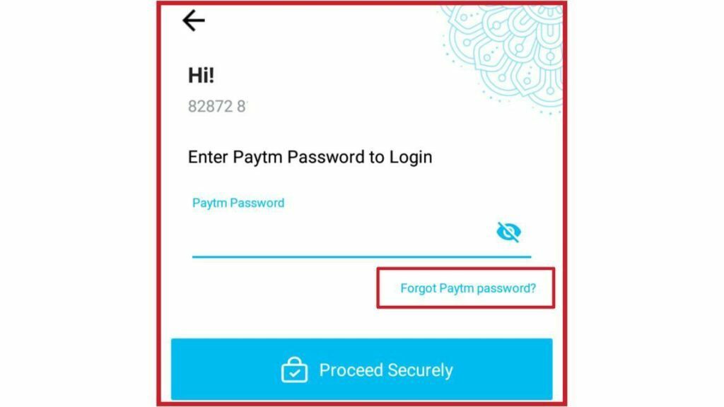 Paytm Password Recover 4