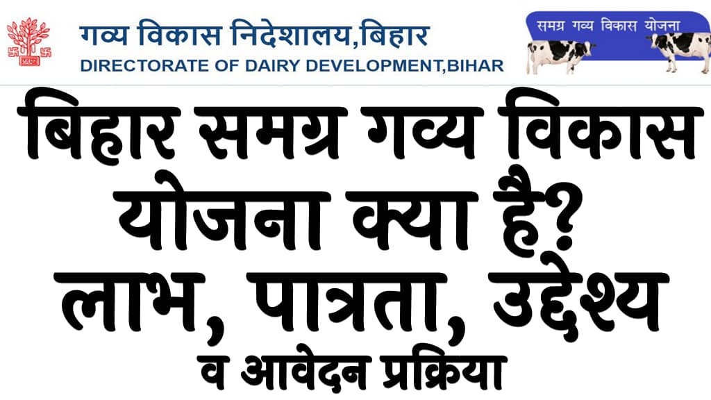 बिहार समग्र गव्य विकास योजना क्या है लाभ, पात्रता, उद्देश्य व आवेदन प्रक्रिया What is Bihar Samagra Gavya Vikas Yojana in Hindi