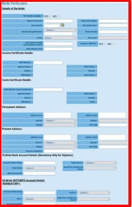 तेलंगाना कल्याण लक्ष्मी योजना के अंतर्गत आवेदन कैसे करें  How to Apply For Telangana Kalyana Lakshmi Yojana