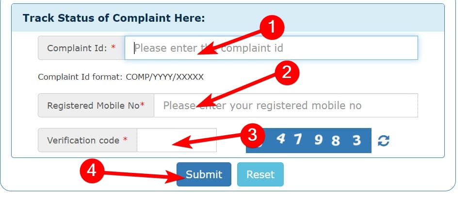  शिकायत स्टेटस कैसे चेक करें  How to check complaint status