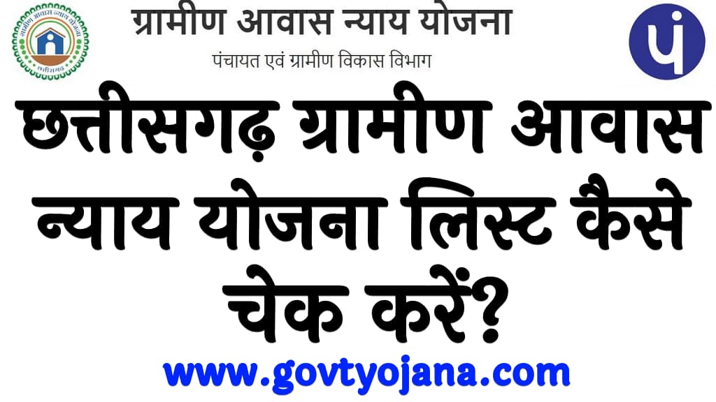 छत्तीसगढ़ ग्रामीण आवास न्याय योजना लिस्ट 2024 कैसे चेक करें How to Check Chhattisgarh Gramin Awas Nyay Yojana list 2024